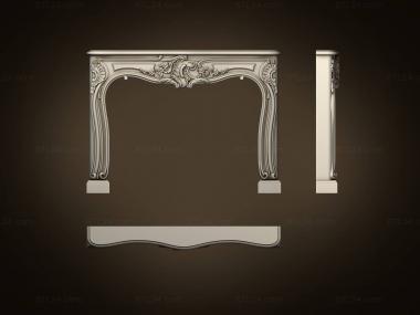 Fireplaces (Carved fireplace, KM_0279) 3D models for cnc