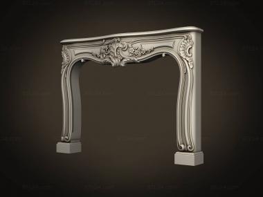 Fireplaces (Carved fireplace, KM_0279) 3D models for cnc