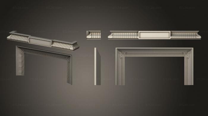 Fireplaces (Fireplace with flutes, KM_0284) 3D models for cnc
