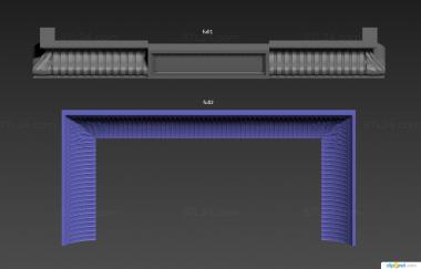 Fireplaces (Fireplace with flutes, KM_0284) 3D models for cnc