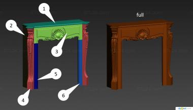 Fireplaces (New version of KM 0234, KM_0287) 3D models for cnc