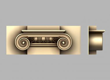 Chapiters (Ionic capital, KP_0612) 3D models for cnc