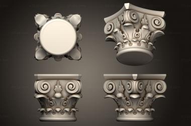 Chapiters (Antique capital, KP_0636) 3D models for cnc