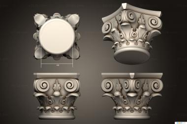 Chapiters (Antique capital, KP_0636) 3D models for cnc