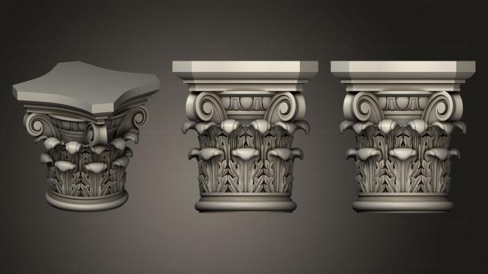 Chapiters (Carved details of the iconostasis, KP_0638) 3D models for cnc