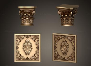 Chapiters (Carved details of the iconostasis, KP_0638) 3D models for cnc