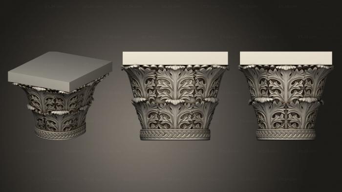 Chapiters (Capital elements of the temple in Alapaevsk, KP_0639) 3D models for cnc