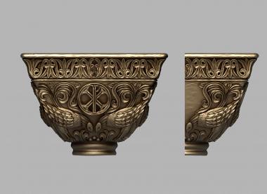 Chapiters (Capital with birds of paradise, KP_0649) 3D models for cnc