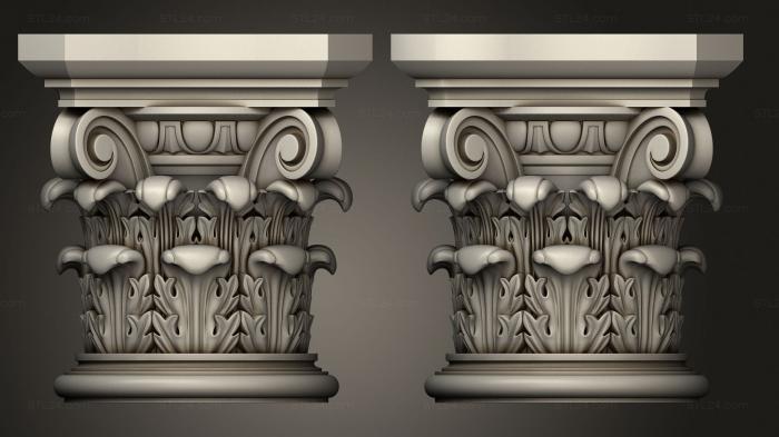 Chapiters (The capital is carved, KP_0652) 3D models for cnc