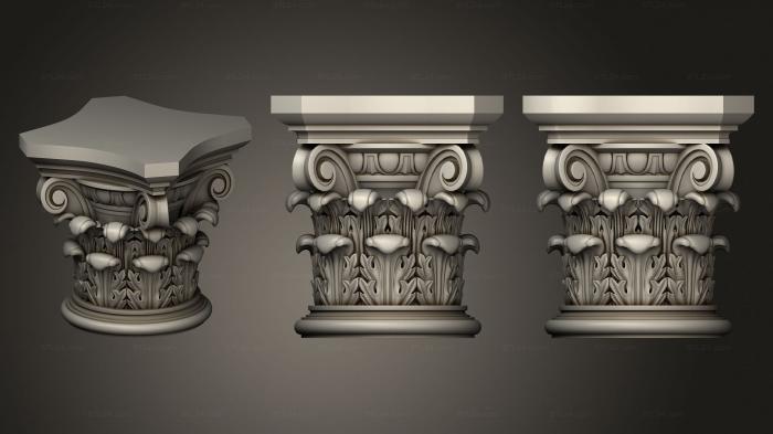 Chapiters (The capital is carved, KP_0654) 3D models for cnc