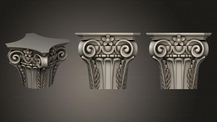 Chapiters (Carved capital, KP_0657) 3D models for cnc