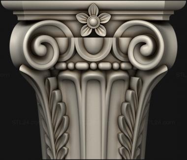 Chapiters (Carved capital, KP_0657) 3D models for cnc