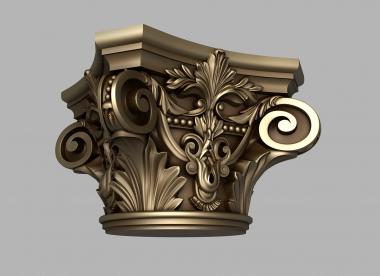 Chapiters (Column capital, KP_0659) 3D models for cnc