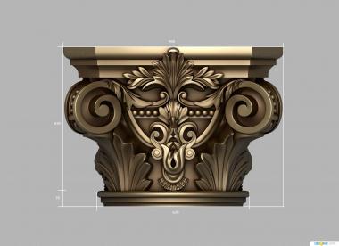 Chapiters (Column capital, KP_0659) 3D models for cnc