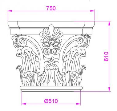 Chapiters (Capital KR0548, KP_0661) 3D models for cnc