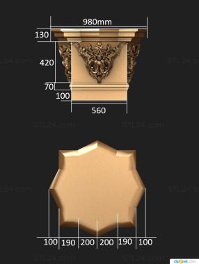 Chapiters (Capital carving model, KP_0662) 3D models for cnc