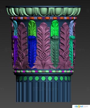 Chapiters (Marble capital, KP_0663) 3D models for cnc