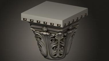 Chapiters (Marble capital, KP_0664) 3D models for cnc