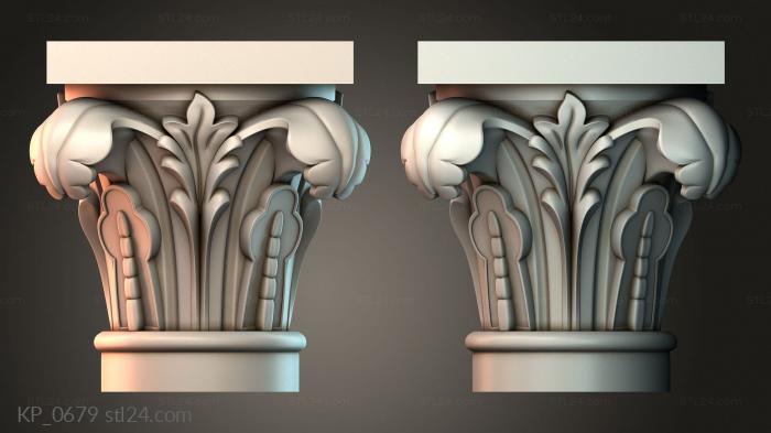 Капители (KP_0679) 3D модель для ЧПУ станка