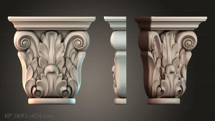 Капители (KP_0693) 3D модель для ЧПУ станка