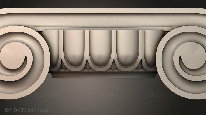 Капители (KP_0736) 3D модель для ЧПУ станка