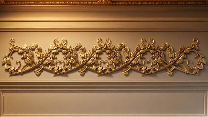 Cornice (Veronica twigs 1, KRN_0017-1) 3D models for cnc