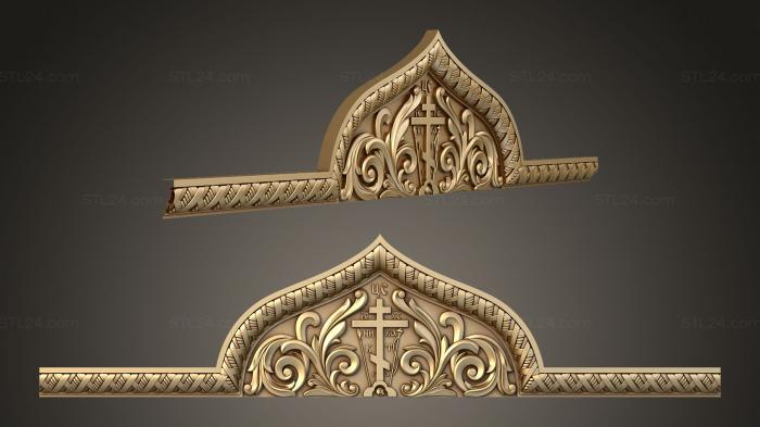 Cornice (Cornice with church decorations, KRN_0293) 3D models for cnc