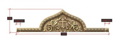 Cornice (Cornice with church decorations, KRN_0293) 3D models for cnc