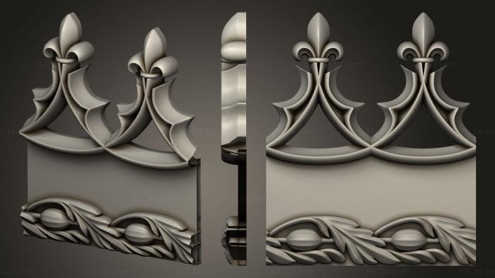 Cornice (Elements in the Gothic style, KRN_0295) 3D models for cnc