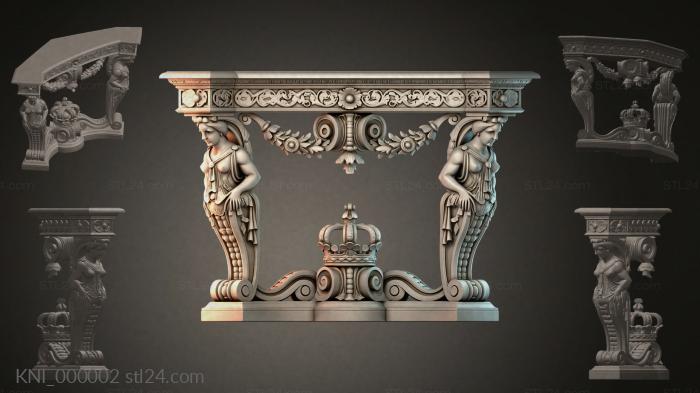 Консоли (KNI_000002) 3D модель для ЧПУ станка