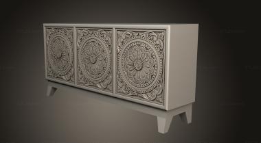 Chests of drawers (Chest of drawers with antique facade, KMD_0186) 3D models for cnc