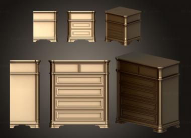 Chests of drawers (Cabinet and chest of drawers, KMD_0187) 3D models for cnc