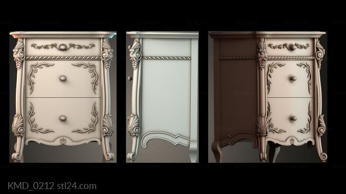 Chests of drawers (KMD_0212) 3D models for cnc