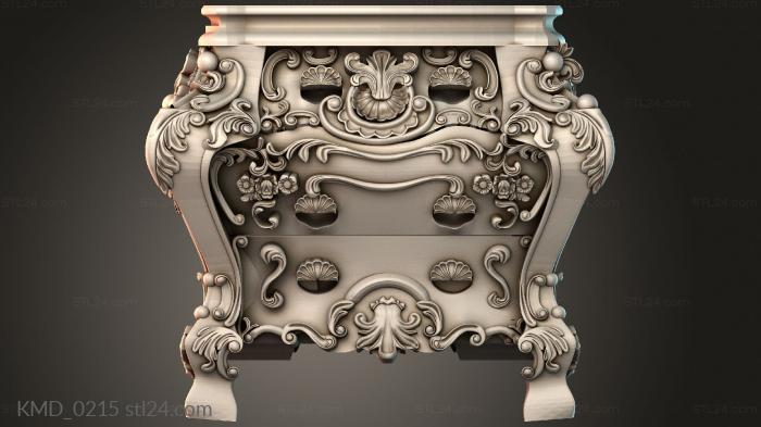 Chests of drawers (KMD_0215) 3D models for cnc