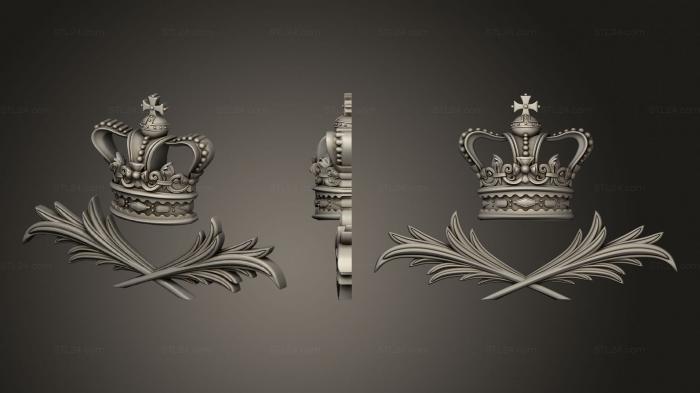 Короны (Корона с листьями, KOR_0331) 3D модель для ЧПУ станка