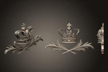 Crown (Crown with leaves, KOR_0331) 3D models for cnc