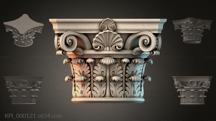 Капители разные (KPI_000121) 3D модель для ЧПУ станка