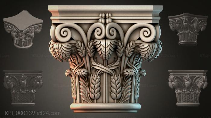 Капители разные (KPI_000139) 3D модель для ЧПУ станка