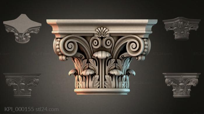 Different capitals (KPI_000155) 3D models for cnc