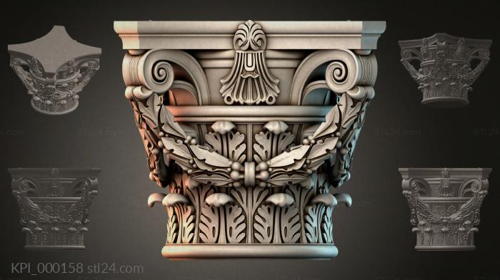 Different capitals (KPI_000158) 3D models for cnc