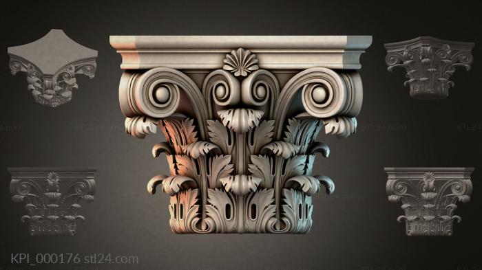 Different capitals (KPI_000176) 3D models for cnc