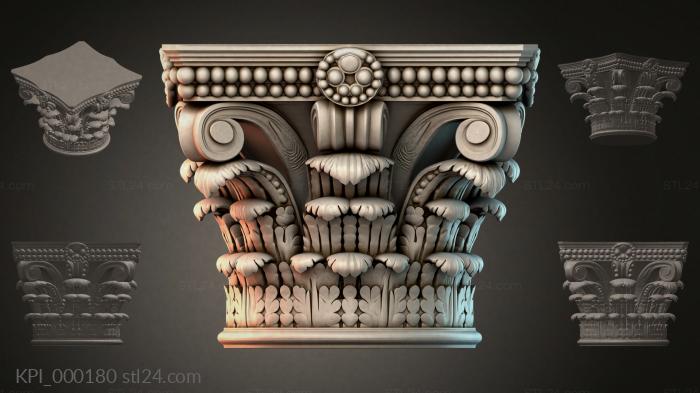 Different capitals (KPI_000180) 3D models for cnc