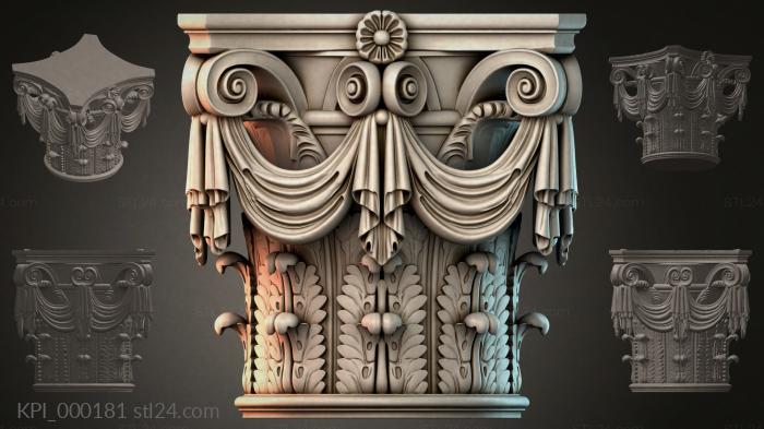 Different capitals (KPI_000181) 3D models for cnc