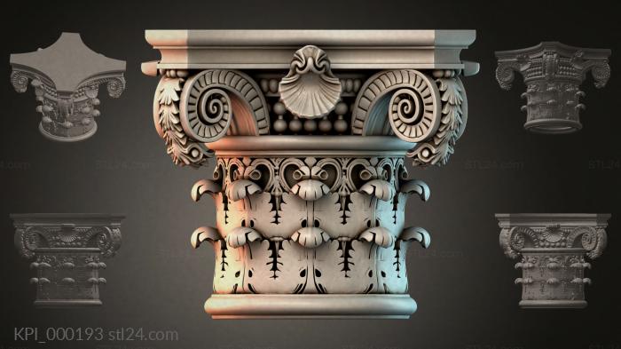 Different capitals (KPI_000193) 3D models for cnc