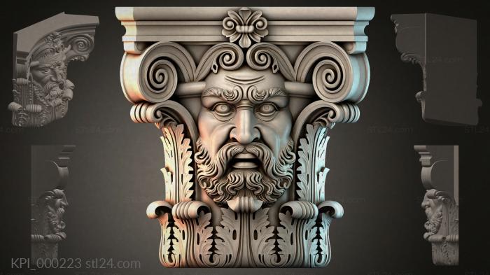 Different capitals (KPI_000223) 3D models for cnc