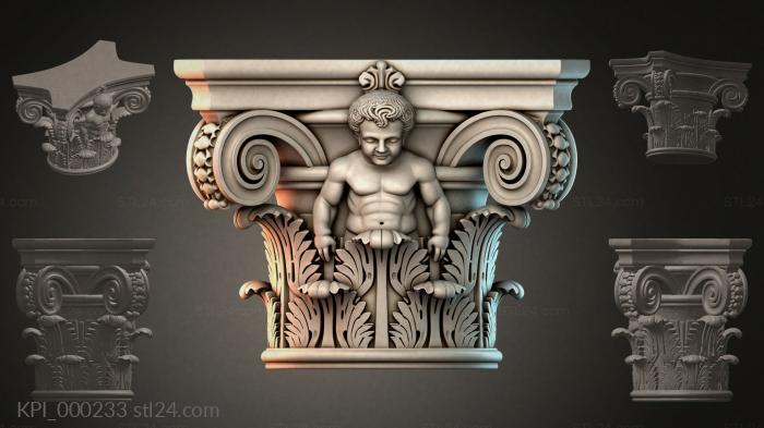 Different capitals (KPI_000233) 3D models for cnc