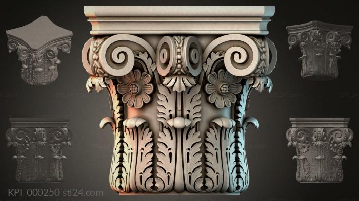 Different capitals (KPI_000250) 3D models for cnc