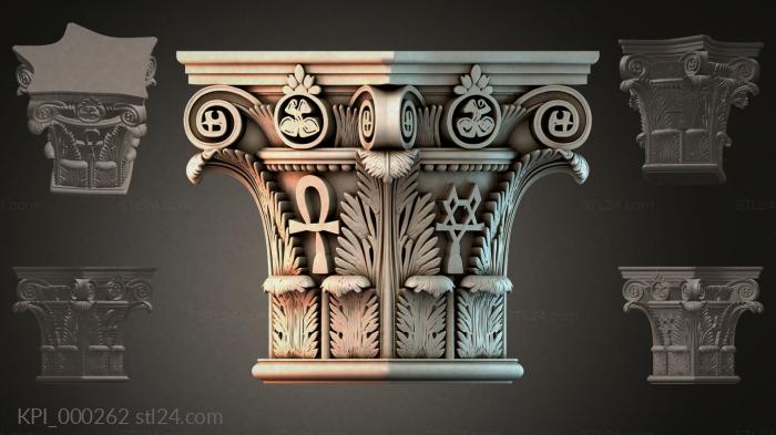 Different capitals (KPI_000262) 3D models for cnc