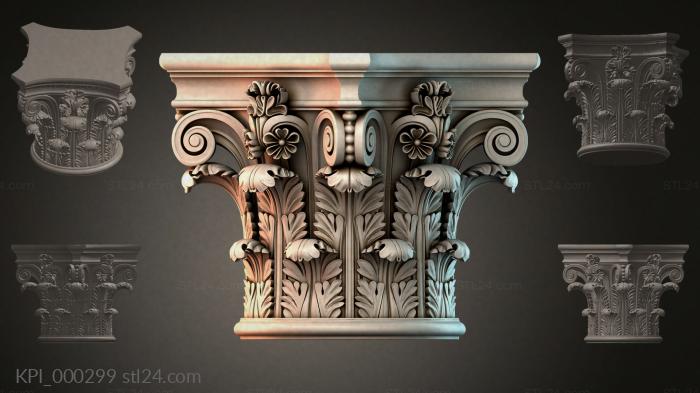 Different capitals (KPI_000299) 3D models for cnc