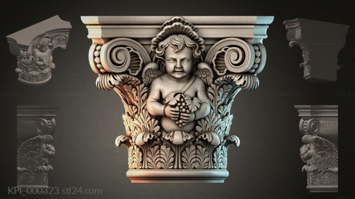 Different capitals (KPI_000323) 3D models for cnc